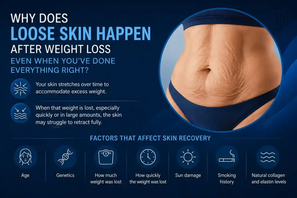 Why Does Loose Skin Happen After Weight Loss Even When You’ve Done Everything Right Runcorn?
